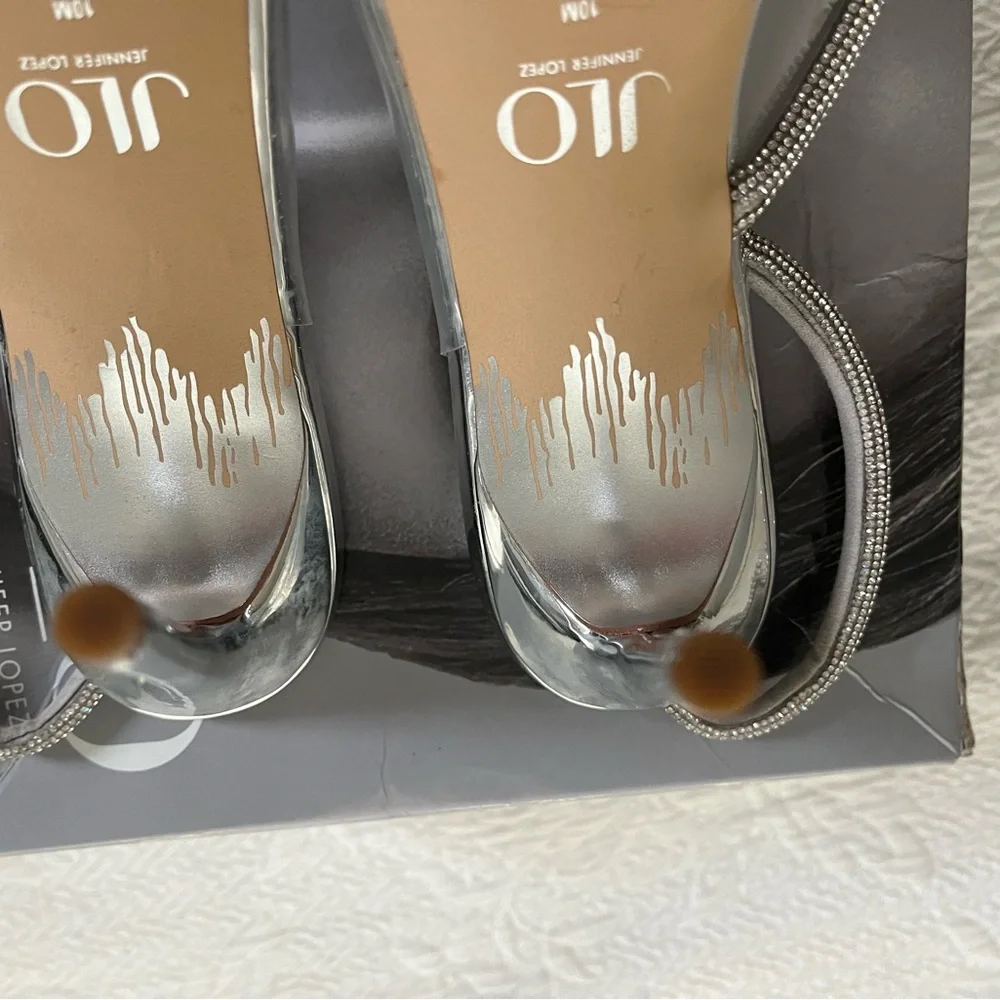 Jennifer Lopez Felina Lucite sling back heels